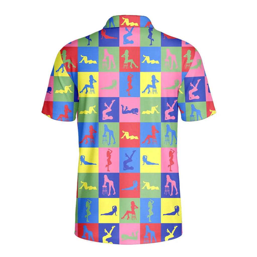 Peep Show-Polo Shirt For Men-Gerbera Prints