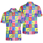 Peep Show-Polo Shirt For Men-Gerbera Prints