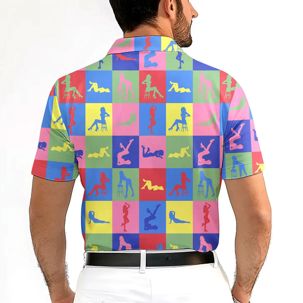 Peep Show-Polo Shirt For Men-Gerbera Prints