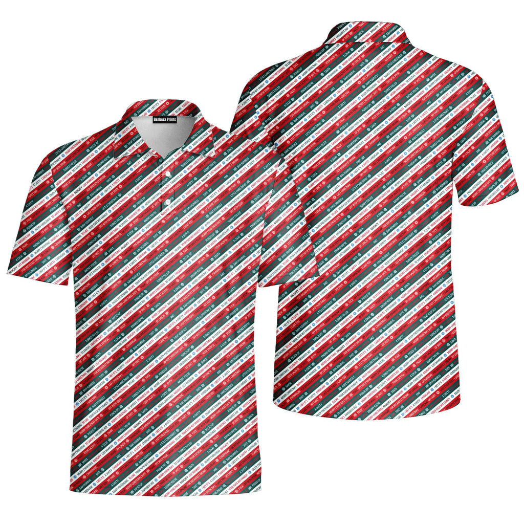 Christmas Xmas Funny Rude Joke-Polo Shirt For Men-Gerbera Prints