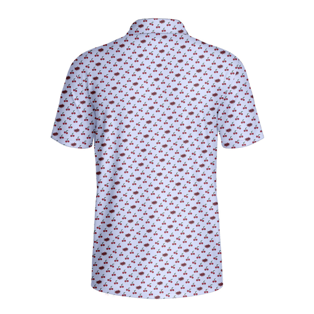 Cherry Pop-Polo Shirt For Men-Gerbera Prints
