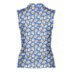Fried Eggs-Women Sleeveless Polo Shirt-Gerbera Prints