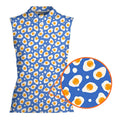Fried Eggs-Women Sleeveless Polo Shirt-Gerbera Prints
