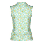 Fried Eggs Green-Women Sleeveless Polo Shirt-Gerbera Prints