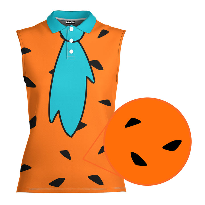 The Flintstones - Ladies Sleeveless Golf Polo Shirt