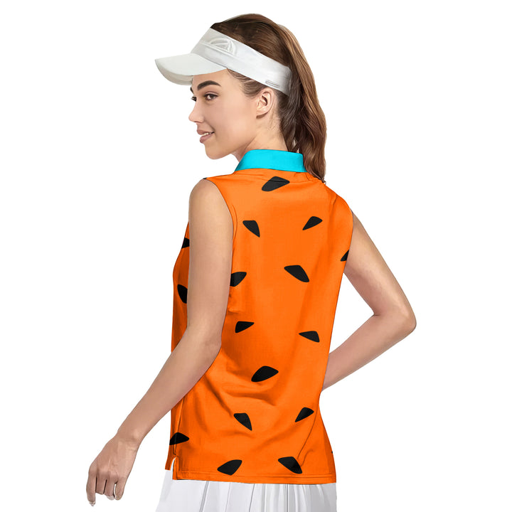 The Flintstones - Ladies Sleeveless Golf Polo Shirt