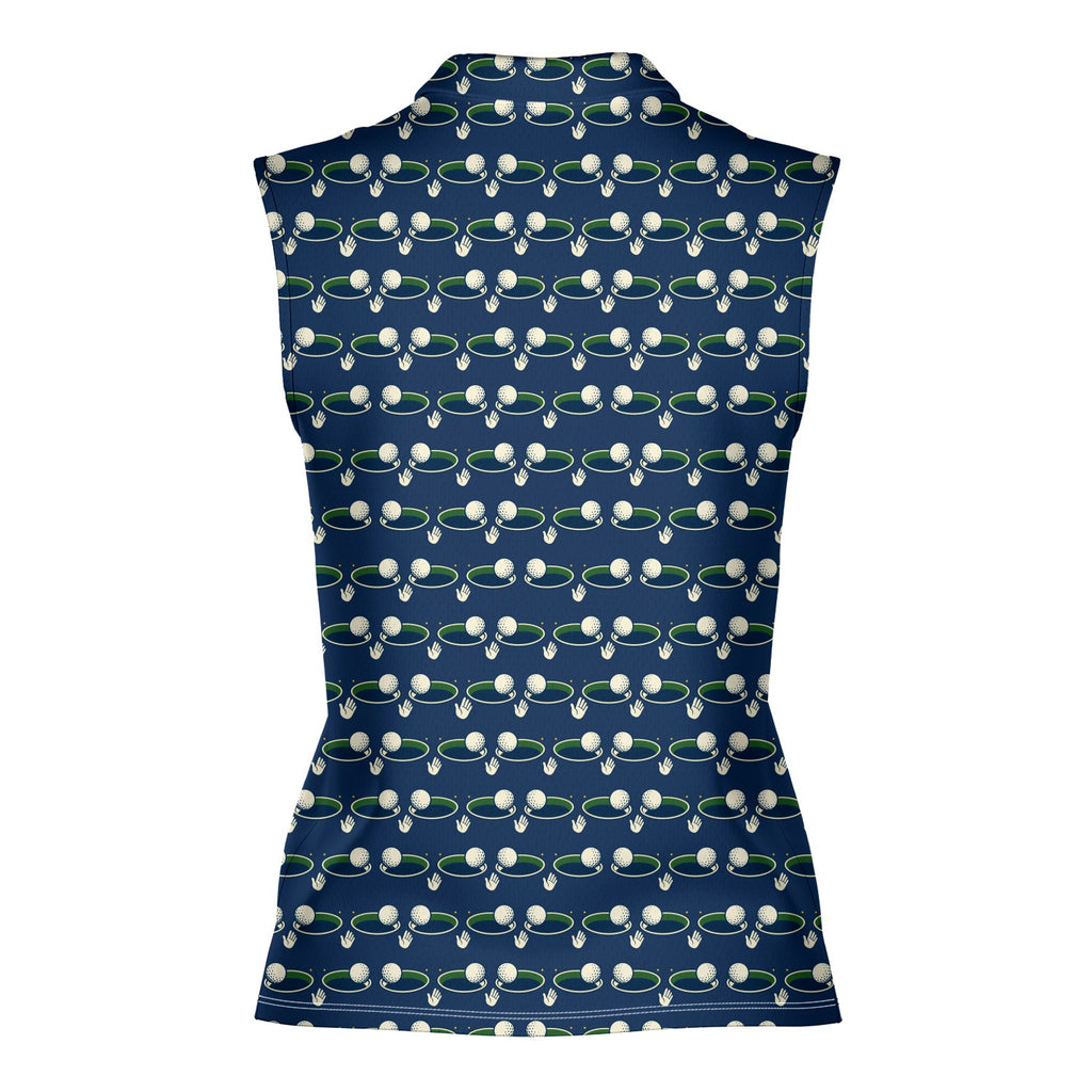 I Got This One Women Sleeveless Polo Shirt - Back