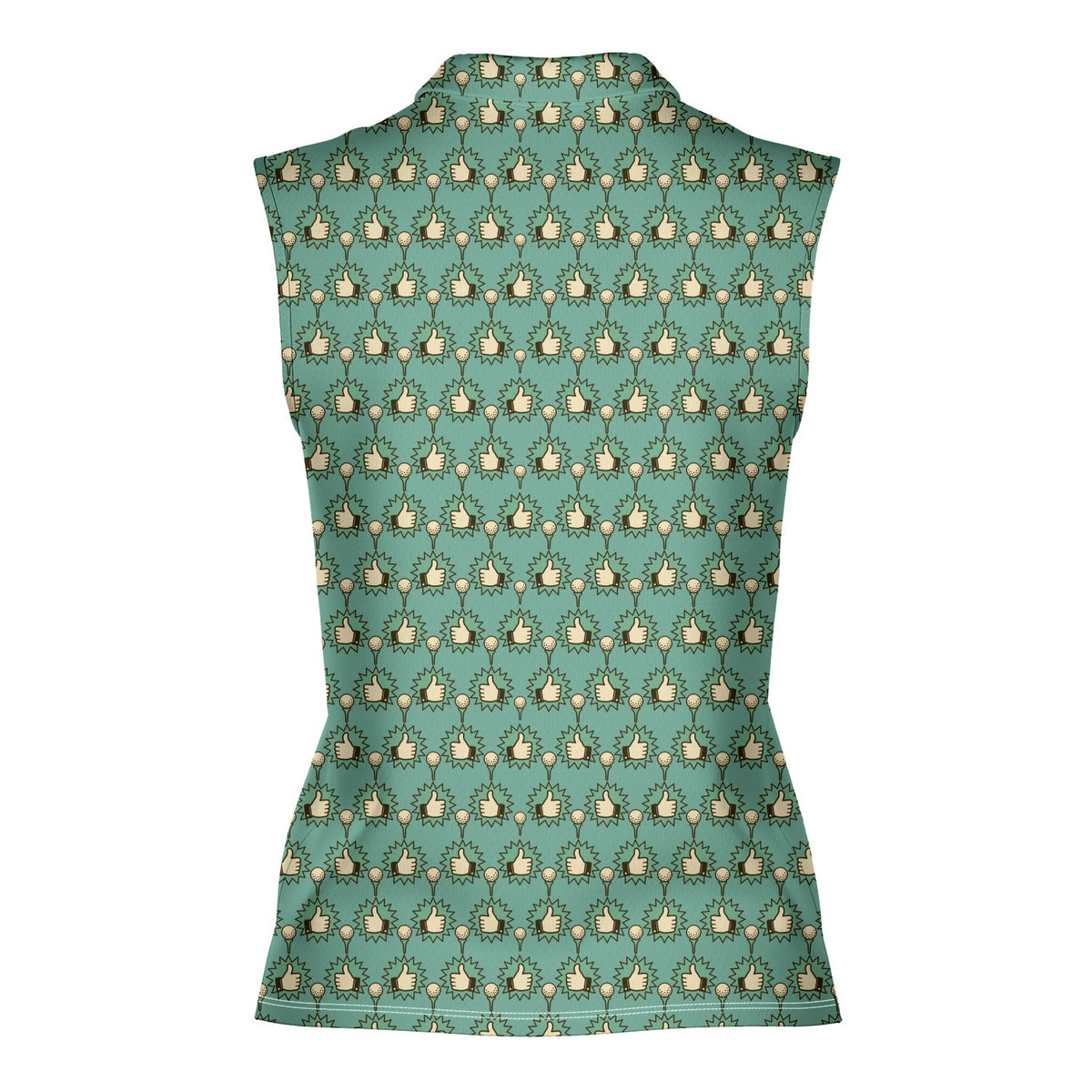 Great Shot Pal Women Sleeveless Polo Shirt - Back