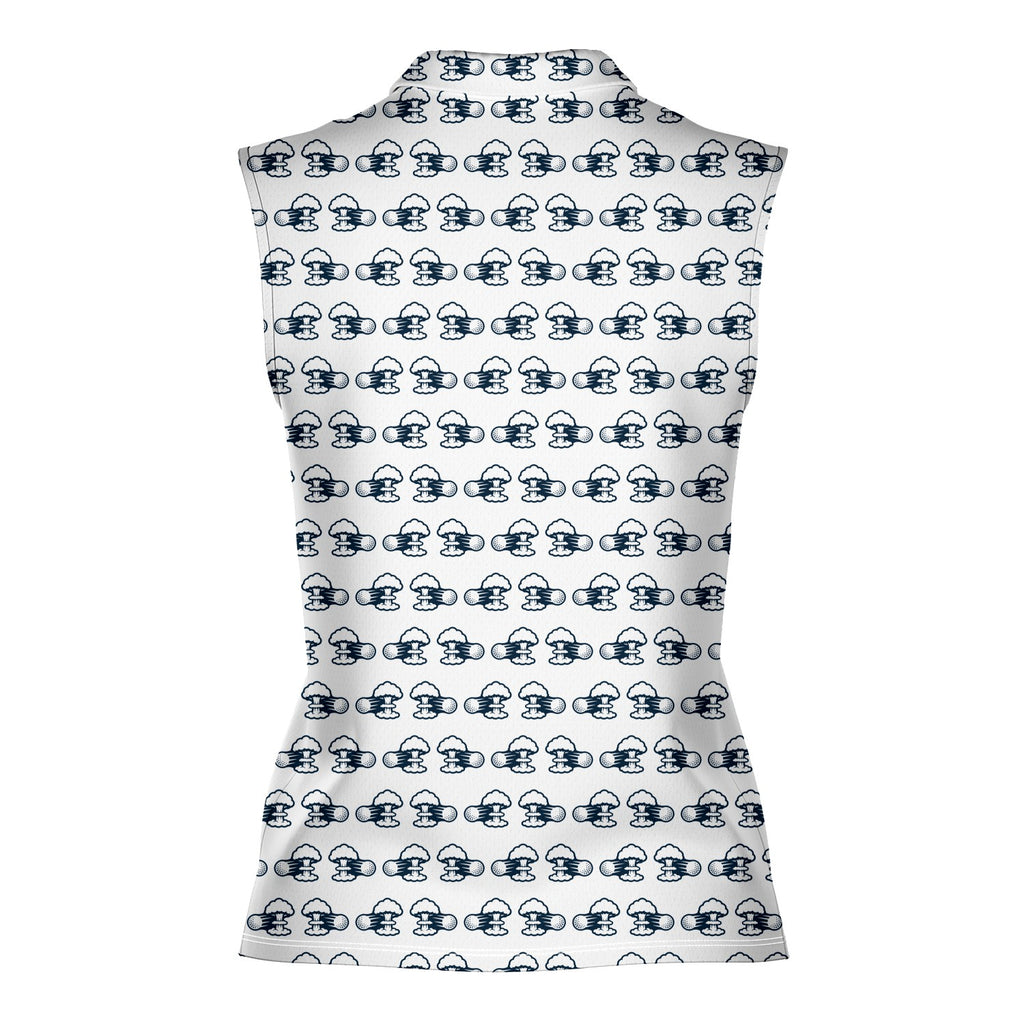 Total Tee Destruction Women Sleeveless Polo Shirt - Back