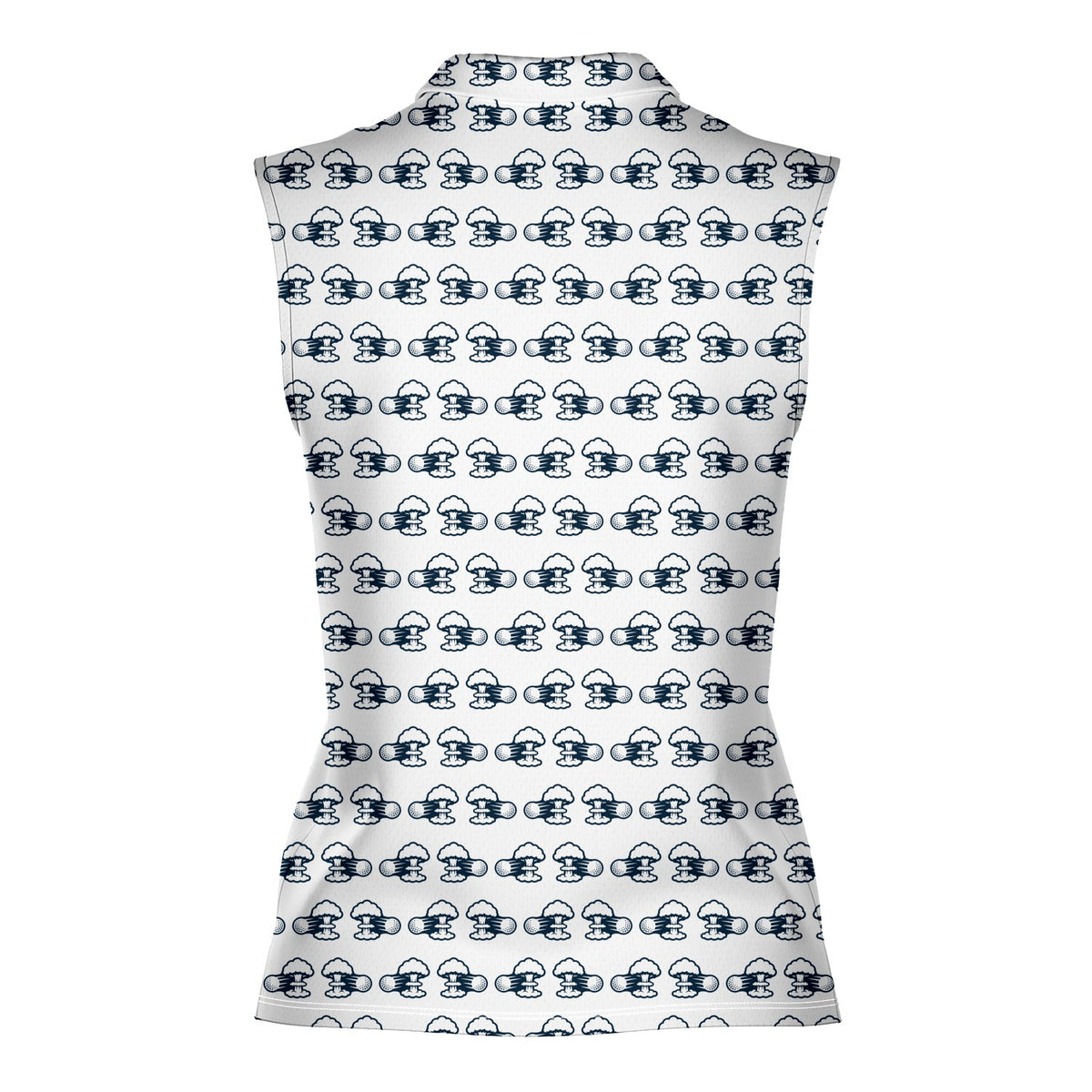 Total Tee Destruction Women Sleeveless Polo Shirt - Back