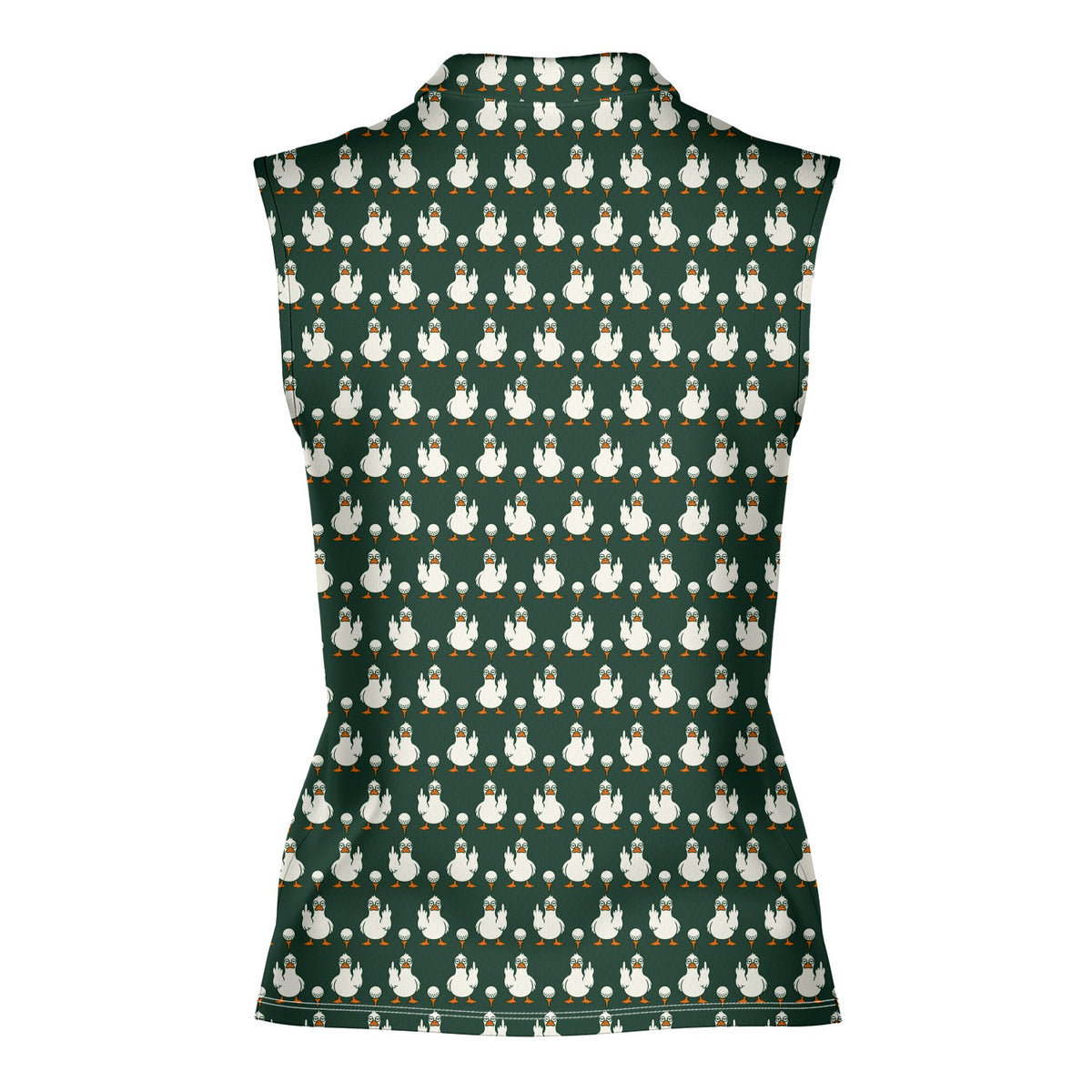 Birdie Salute Women Sleeveless Polo Shirt - Back