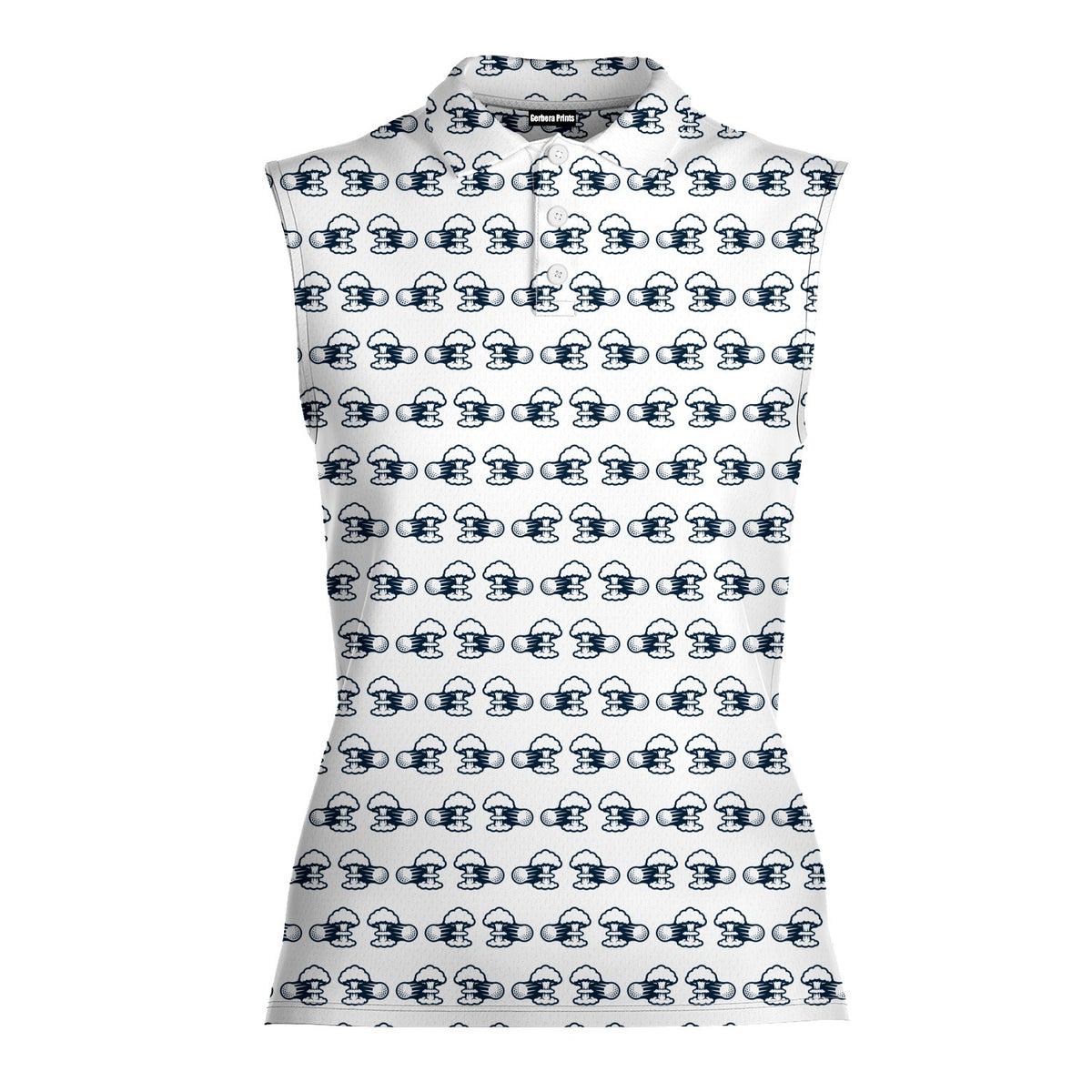 Total Tee Destruction Women Sleeveless Polo Shirt - Front
