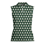 Birdie Salute Women Sleeveless Polo Shirt - Front