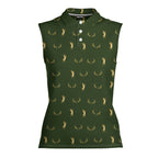 Buck Season Birdie Women Sleeveless Polo Shirt - Front