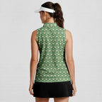 Lost In The Rough Women Sleeveless Polo Shirt - Model Side