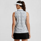 Total Tee Destruction Women Sleeveless Polo Shirt - Model Side