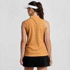 Pride Of Fairway Women Sleeveless Polo Shirt - Model Side