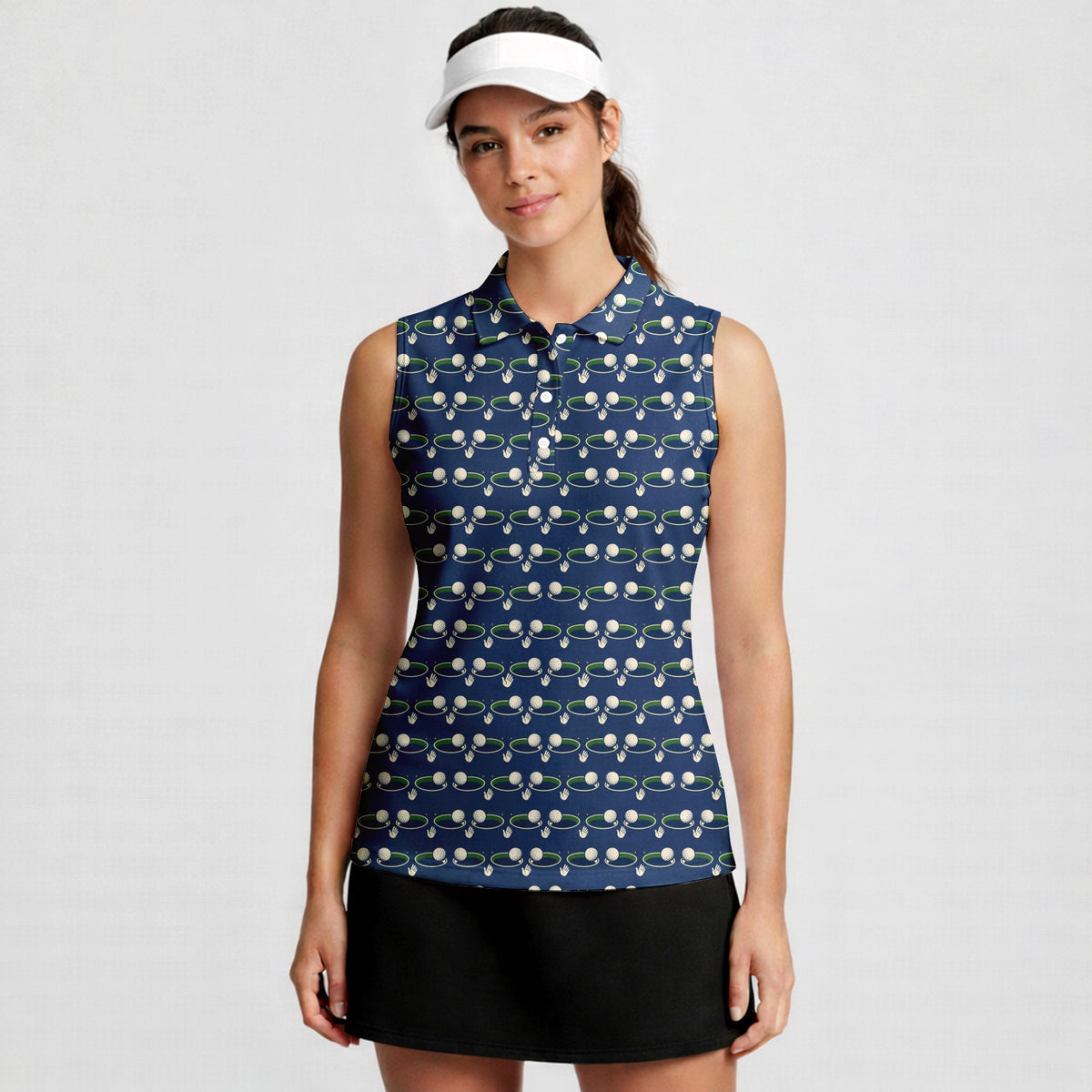 I Got This One Women Sleeveless Polo Shirt - Model Front