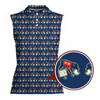 Mulligan Hound Women Sleeveless Polo Shirt - Detail Close-up