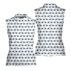 Total Tee Destruction Women Sleeveless Polo Shirt - Front and Back