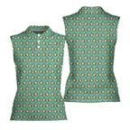Great Shot Pal Women Sleeveless Polo Shirt - Front and Back