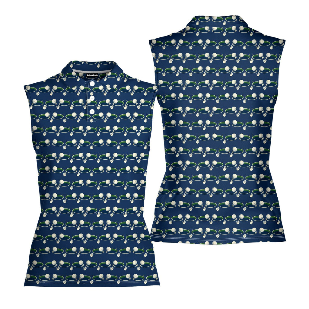 I Got This One Women Sleeveless Polo Shirt - Front and Back