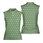 Lost In The Rough Women Sleeveless Polo Shirt - Front and Back