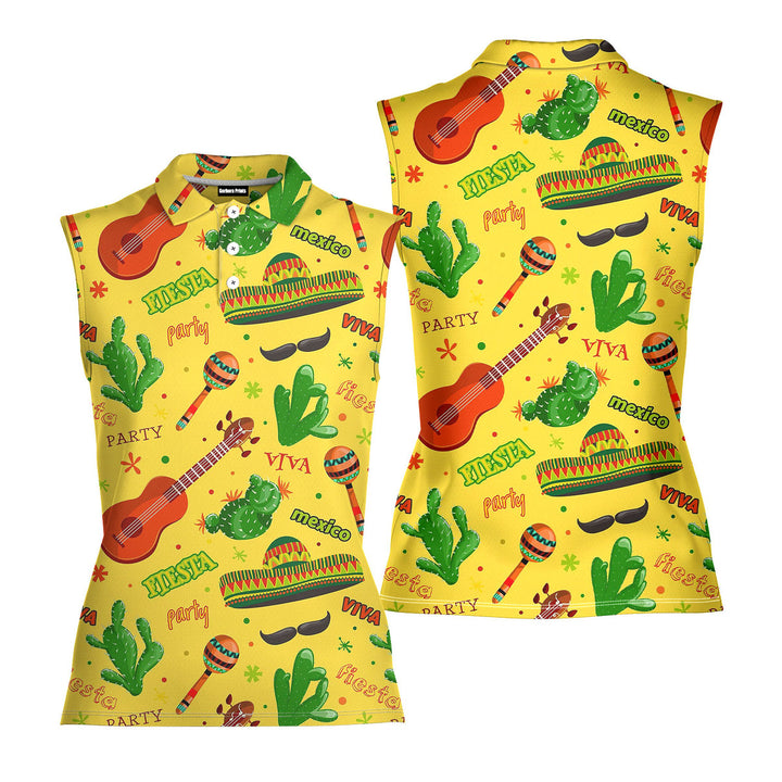 Fiesta Party Mexico - Ladies Sleeveless Golf Polo Shirt