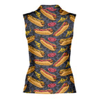 Life Is Better With Hot dog-Women Sleeveless Polo Shirt-Gerbera Prints