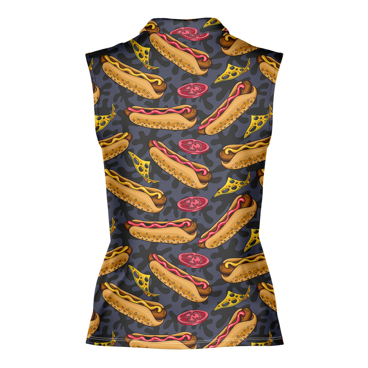Life Is Better With Hot dog-Women Sleeveless Polo Shirt-Gerbera Prints