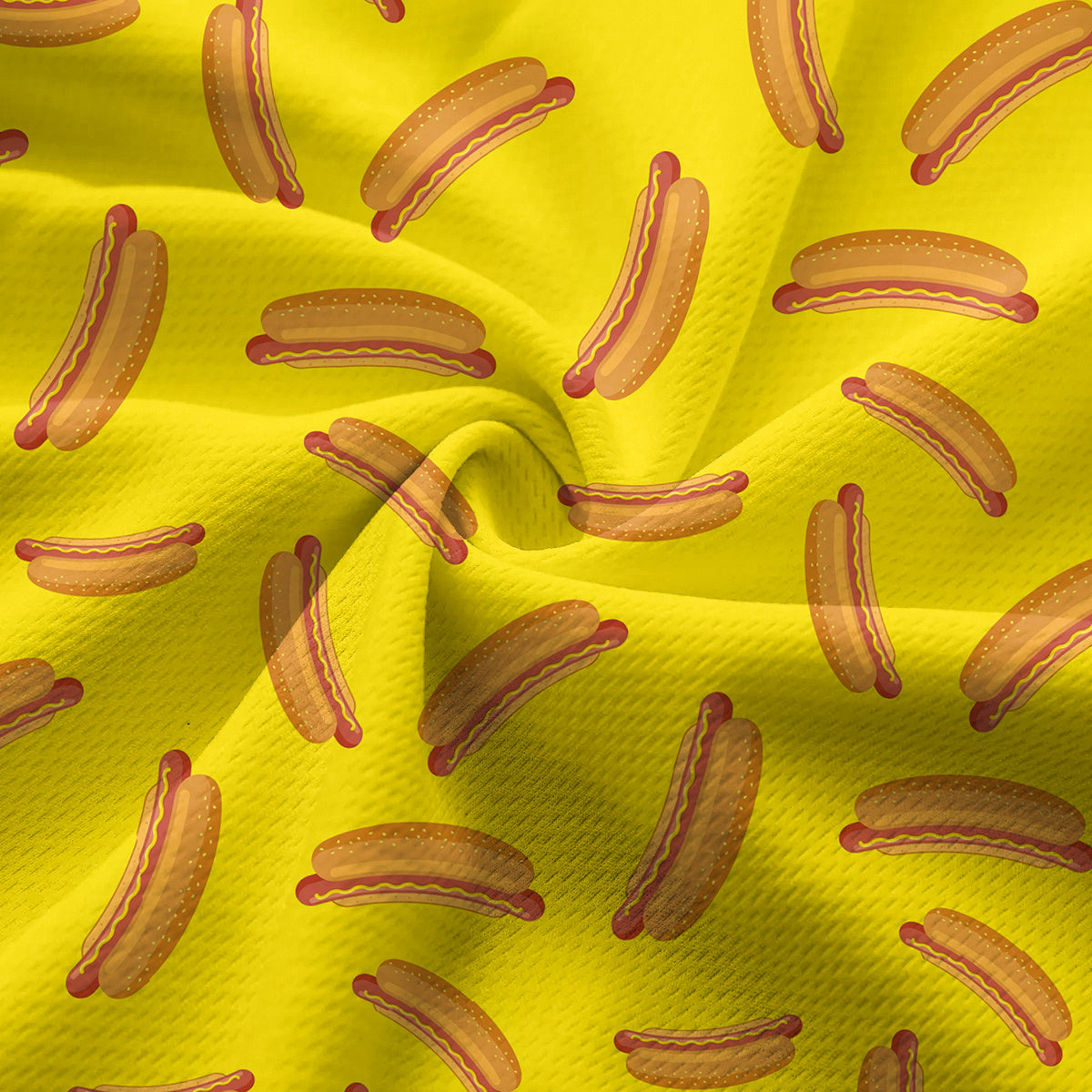 Hot Dog On Yellow - Ladies Sleeveless Golf Polo Shirt 
