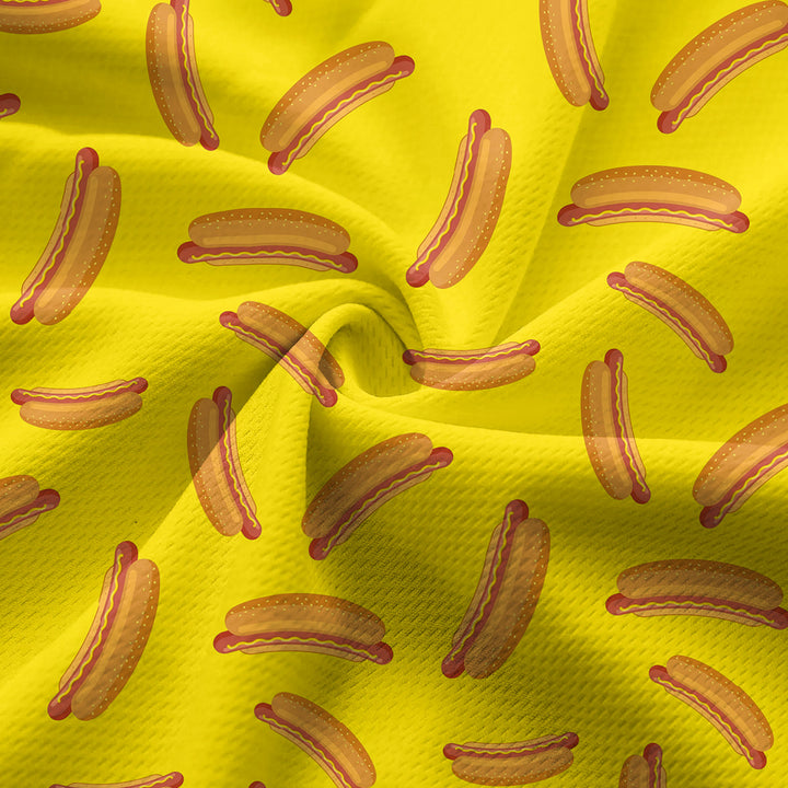 Hot Dog On Yellow - Ladies Sleeveless Golf Polo Shirt 