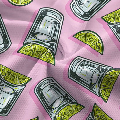 Cocktail Tequila With Lime - Ladies Sleeveless Golf Polo Shirt