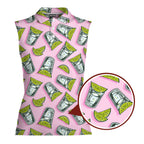 Cocktail Tequila With Lime-Women Sleeveless Polo Shirt-Gerbera Prints