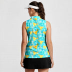 Margarita Cocktail Hello Summer-Women Sleeveless Polo Shirt-Gerbera Prints
