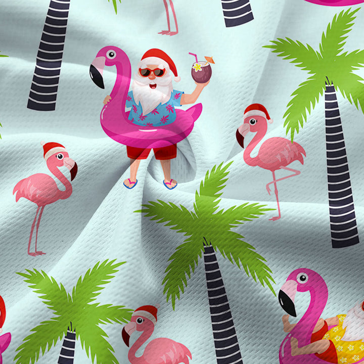 Amazing Santa Claus Flamingo On The Beach - Ladies Sleeveless Golf Polo Shirt