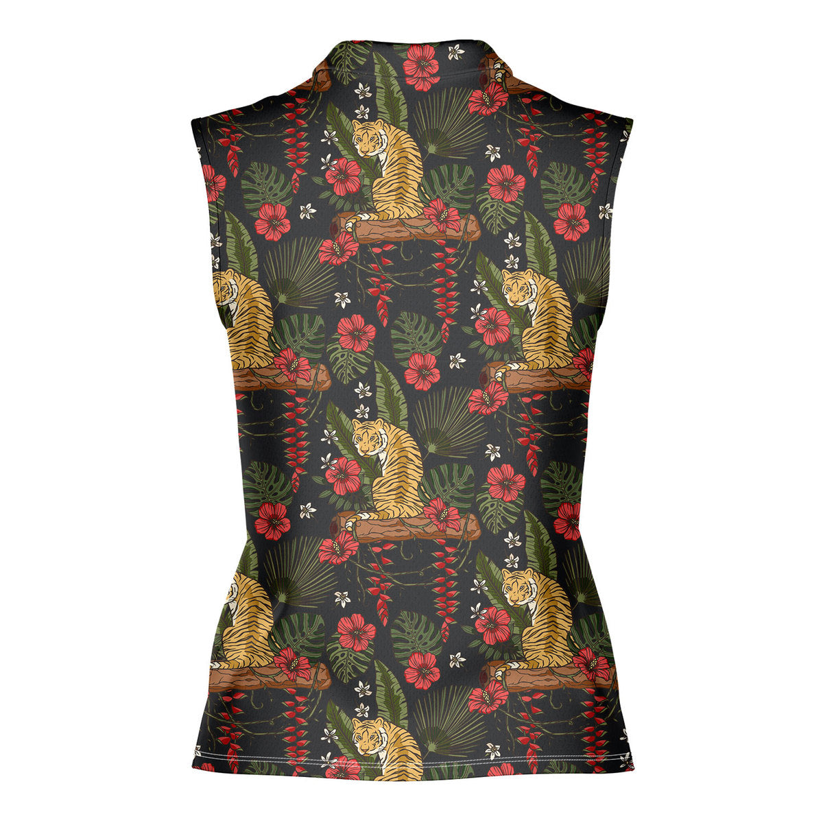 Be A Jungle Tiger Not A Zoo Tiger-Women Sleeveless Polo Shirt-Gerbera Prints