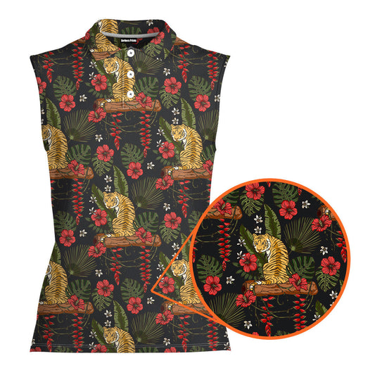 Be A Jungle Tiger Not A Zoo Tiger - Ladies Sleeveless Golf Polo Shirt