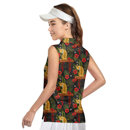 Be A Jungle Tiger Not A Zoo Tiger - Ladies Sleeveless Golf Polo Shirt