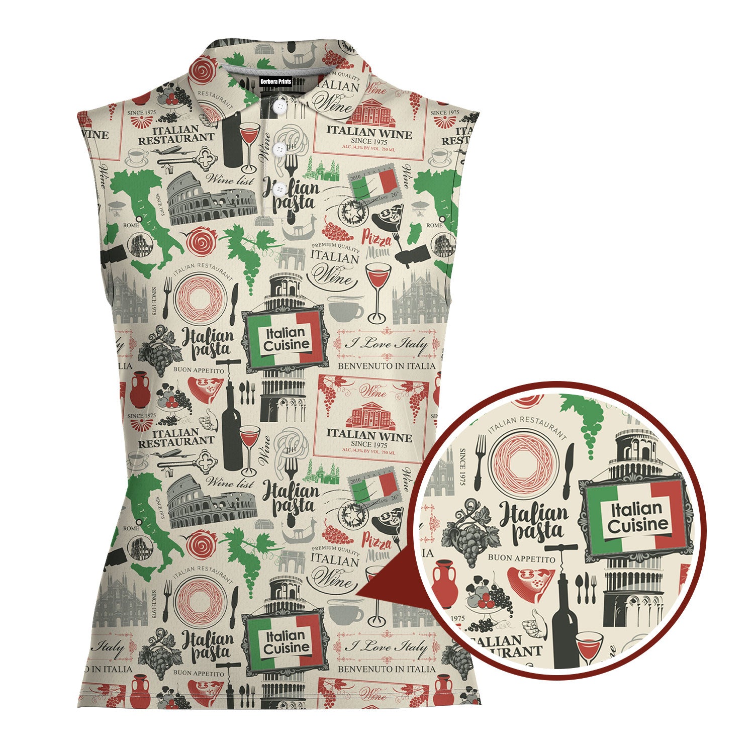 Italian Flag In Retro Style