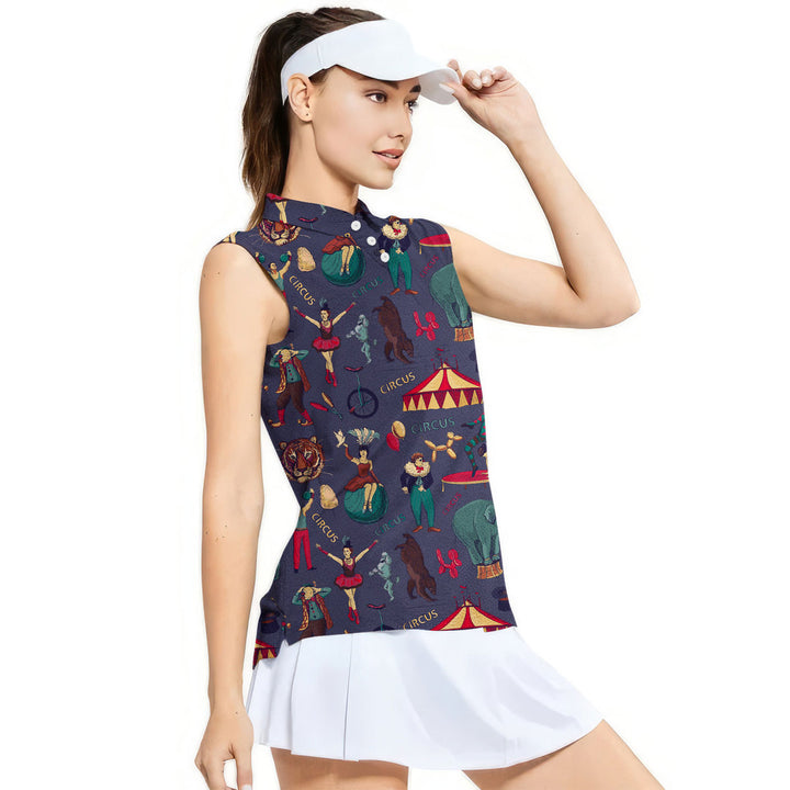 Amazing Circus - Ladies Sleeveless Golf Polo Shirt