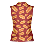 Love Hot Dog Red National Hot Dog Day-Women Sleeveless Polo Shirt-Gerbera Prints