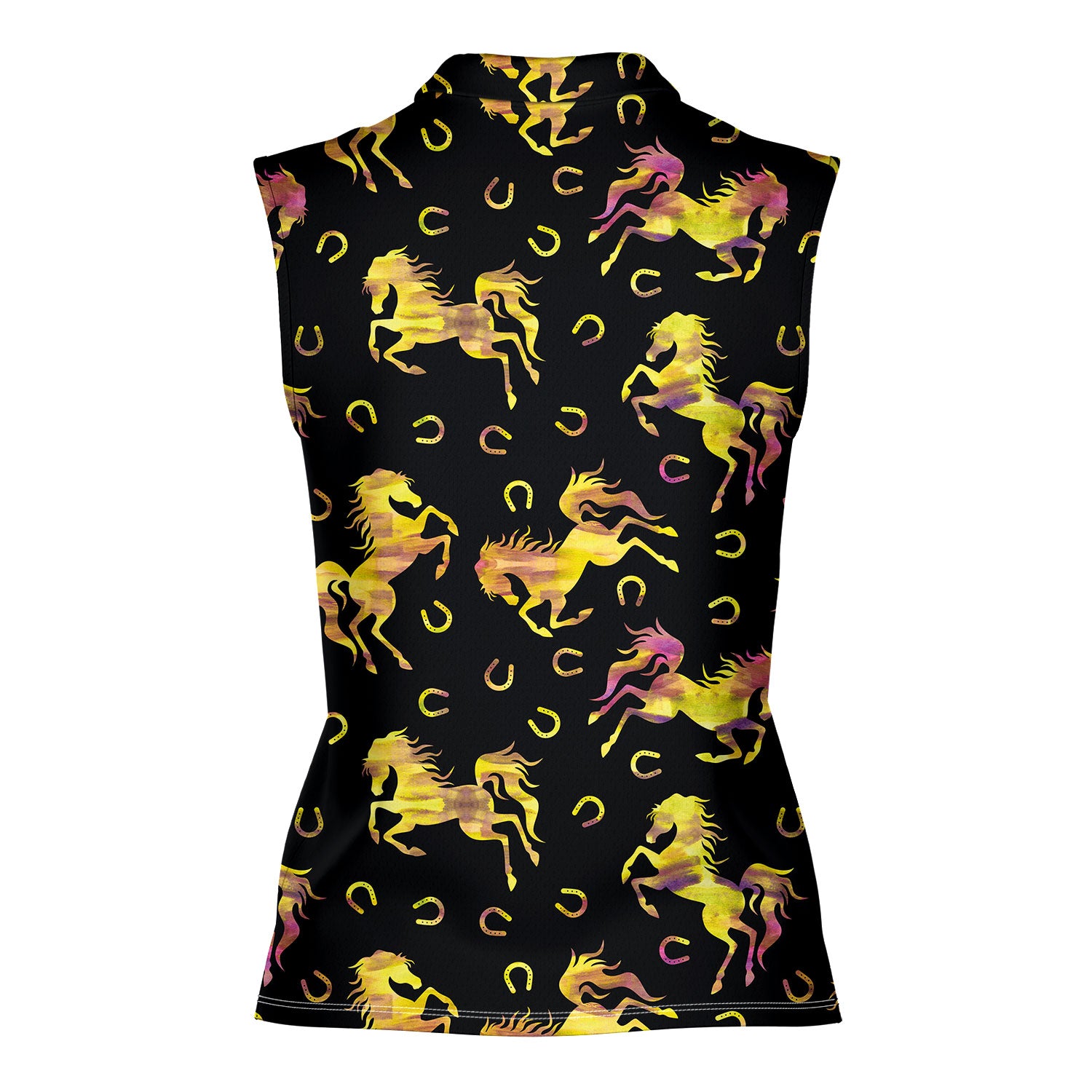 Horse Racing Kentucky Derby-Women Sleeveless Polo Shirt-Gerbera Prints