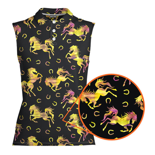 Horse Racing Kentucky Derby - Ladies Sleeveless Golf Polo Shirt