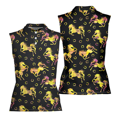 Horse Racing Kentucky Derby - Ladies Sleeveless Golf Polo Shirt