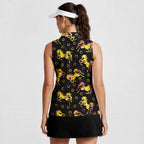 Horse Racing Kentucky Derby-Women Sleeveless Polo Shirt-Gerbera Prints