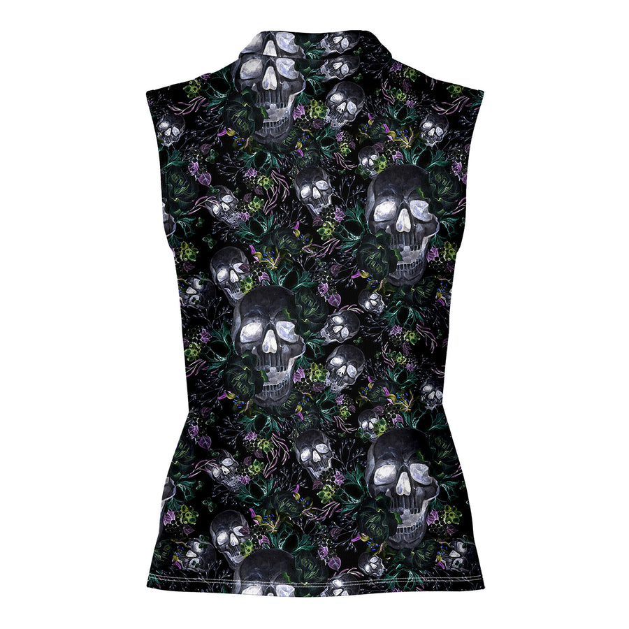 Back preview of Skull Florals Halloween Style with your team and number