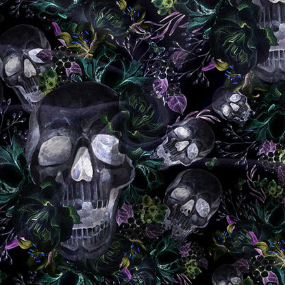 Skull Florals Halloween Style - Ladies Sleeveless Golf Polo Shirt