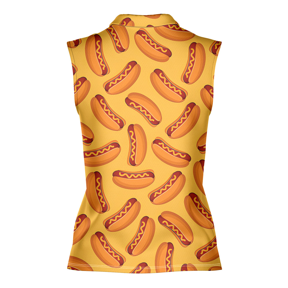 Love Hot Dog-Women Sleeveless Polo Shirt-Gerbera Prints