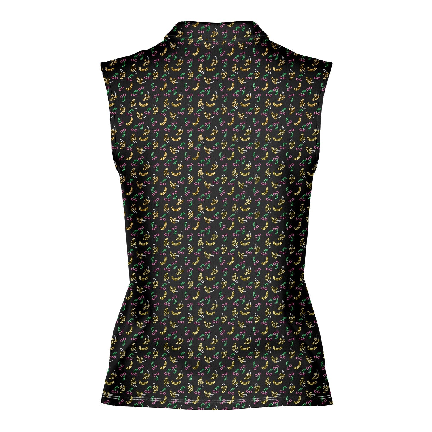 Low Hanging Fruit-Women Sleeveless Polo Shirt-Gerbera Prints